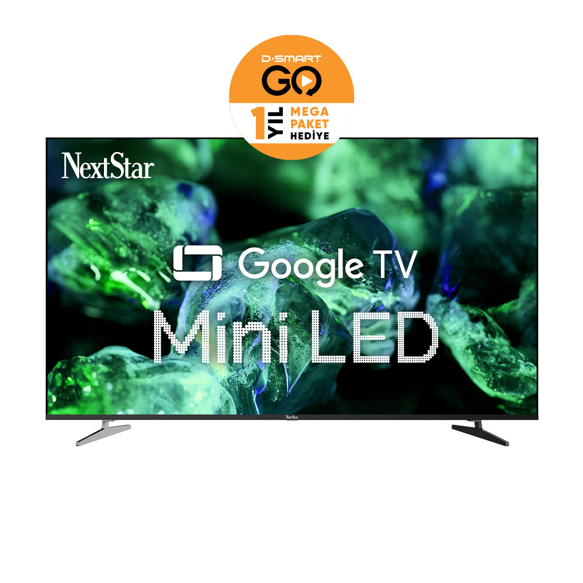 ここページ YE-65IDWG11 65'' 165 Ekran Uydu Alıcılı 4K Ultra HD Google MiniLED
